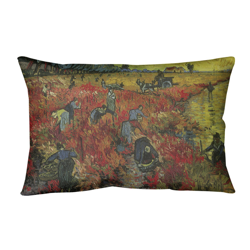 Coussin The Vineyard, Bourre en polyester, 20 po x 14 po, Jaune