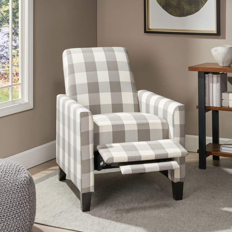 Fauteuil inclinable en tissu Huntoon, Mélange de polyester gris