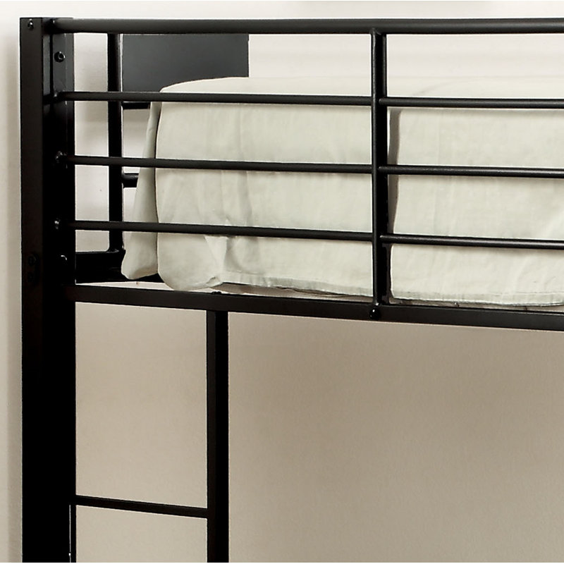 Hendry Kids Bunk Bed, Sandy Black, Full XL Over Queen