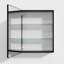 Armoire-miroir rectangulaire en fer noir 26 "* 20" Type C