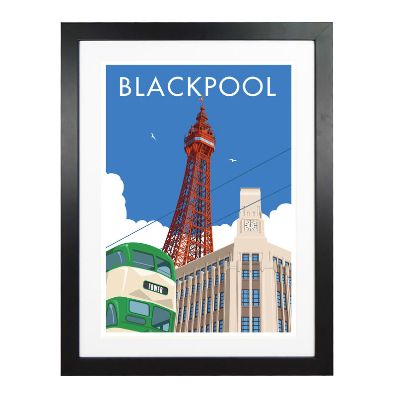 Blackpool 2 by Stephen Millership - Print, Black, 43.5cm H x 33.5cm W x 2.2cm D