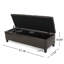 Banc repose-pieds avec rangement, surface en polyuréthane, pieds en bois d'hévéa, capacité de 300 lb-760779152