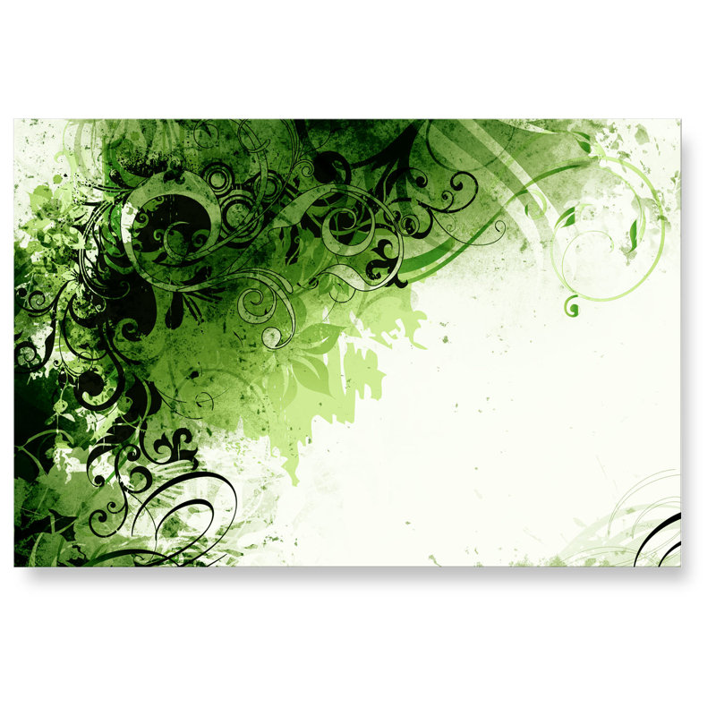 Glass Art, 80 cm H x 120 cm W, Green