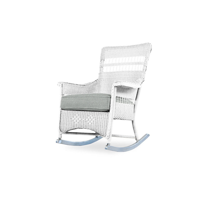 Nantucket Outdoor Rocker Chair, Remy Shadow, White