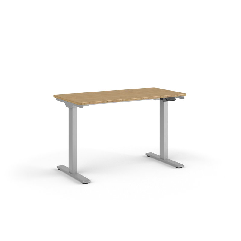 eFloat Standing Desk, 46" W x 23" D, Bamboo