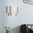 1 Light Brushed Nickel ADA Sconce With Brushed Nickel Metal Shade With Shiny White Inside-557963499