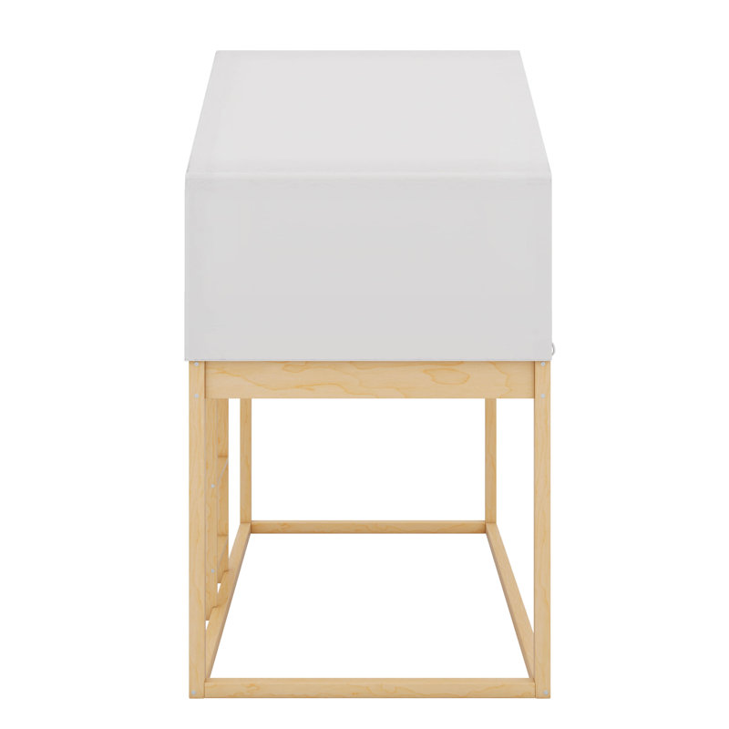 Lit simple superposé en bois avec tente, Naturel