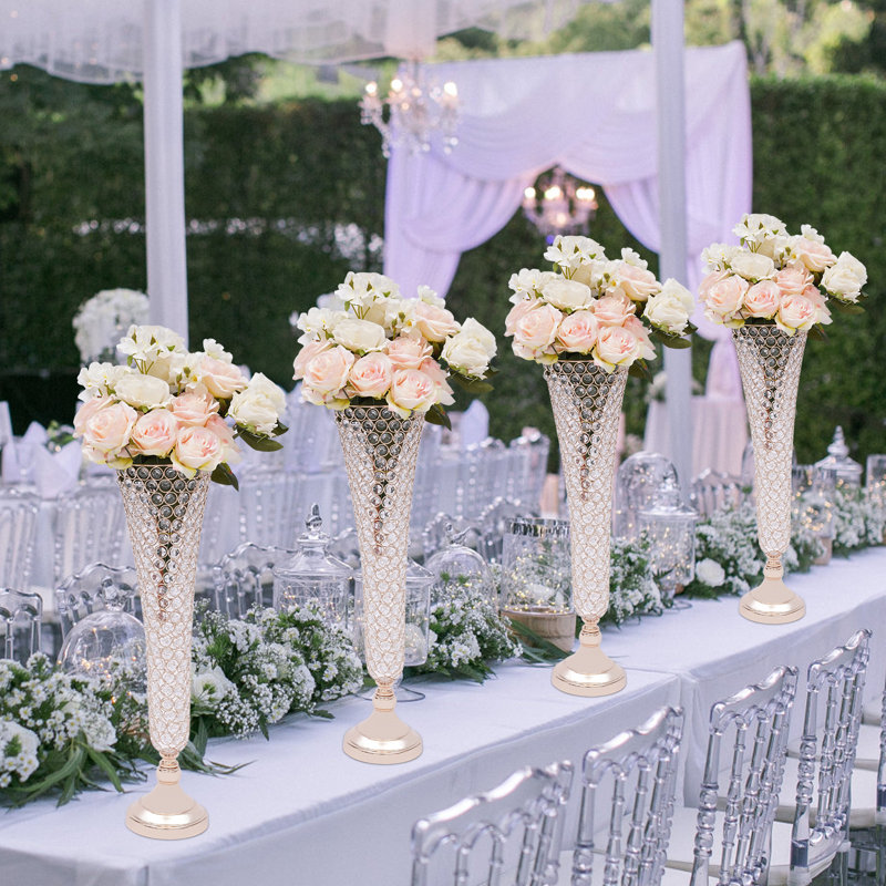 Vase en cristal pour mariage et décoration