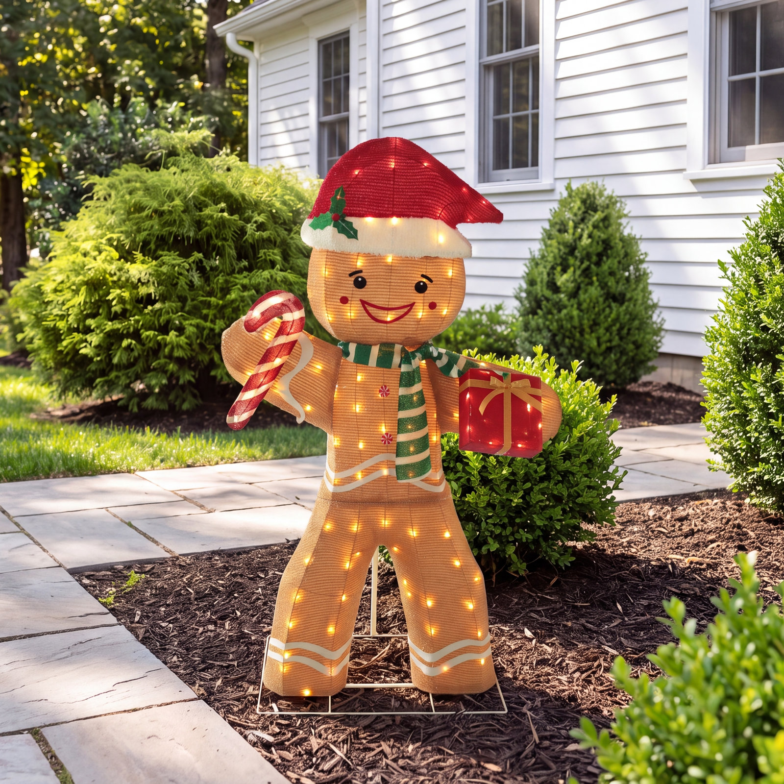 Gutierrez 5FT Gingerbread Man Metal Outdoor Christmas Decoration
