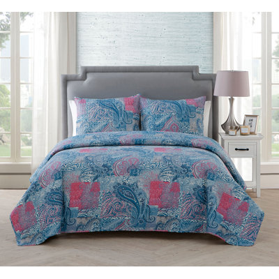 Ava 3-Piece Paisley Quilt Set