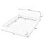 Structure de lit grand moderne beige avec revêtement en chenille et tête de lit, structure robuste en tissu sans sommier tapissier, pour chambre à coucher-419632274