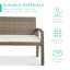  Mobilier de jardin en osier pour 2 personnes avec capacité de 700 lb - sable blanc / taupe-1306044732-1306044733