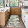 Rayna Thea Green Ivory Pink Orange Machine Washable Bold Floral Indoor Area Rug, Flat Pile & Slip-Resistant for Living Room & Bedroom