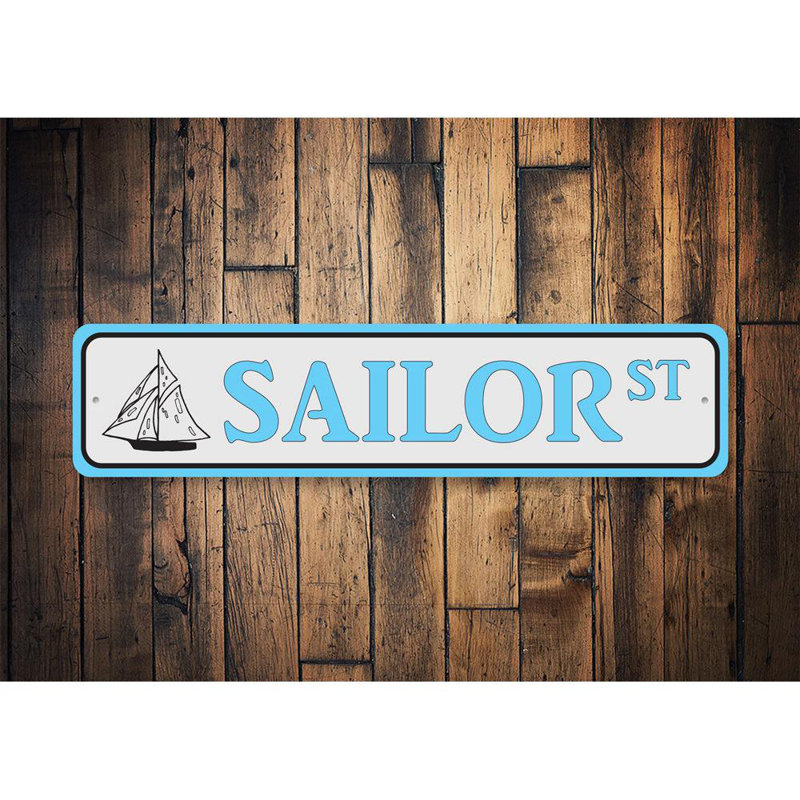 Panneau en aluminium Sailor Street, H 6 po x l 24 po x P 0,06 po