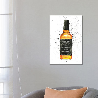 Weekends Are For Whiskey By Mercedes Lopez Charro - Wrapped Canvas Painting by Mercedes Lopez Charro - Wrapped Canvas Painting