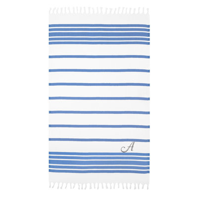 Serviette de plage 100% coton à chevrons
