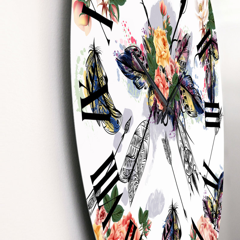 Tribal Arrows and Feathers - Horloge murale traditionnelle, Petit
