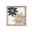 Décoration murale en bois bleu et brun, 2 pièces