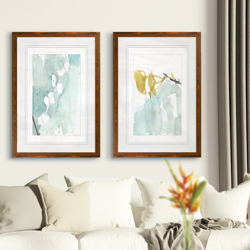 « ginkgo on dusty i » par antonymeus bunjamin (abe)-2 pièces, ensemble de 2 reproductions de photos sur toile, Blanc