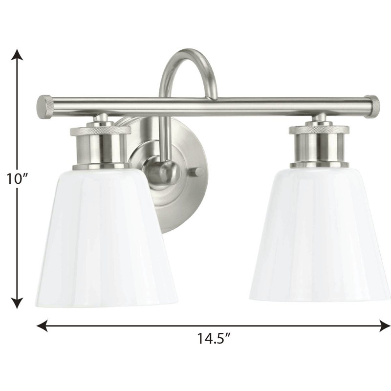 Éclairage pour meuble-lavabo à intensité variable Hollymead, Nickel brossé