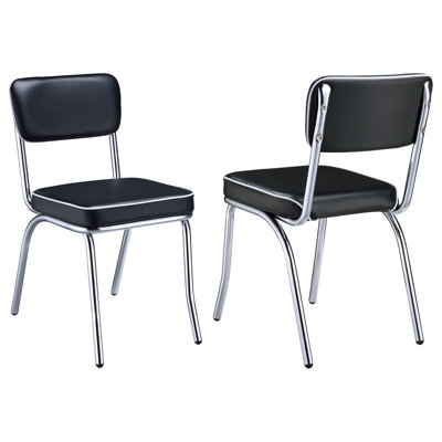 Retro Upholstered Dining Side Chair (Set Of 2)