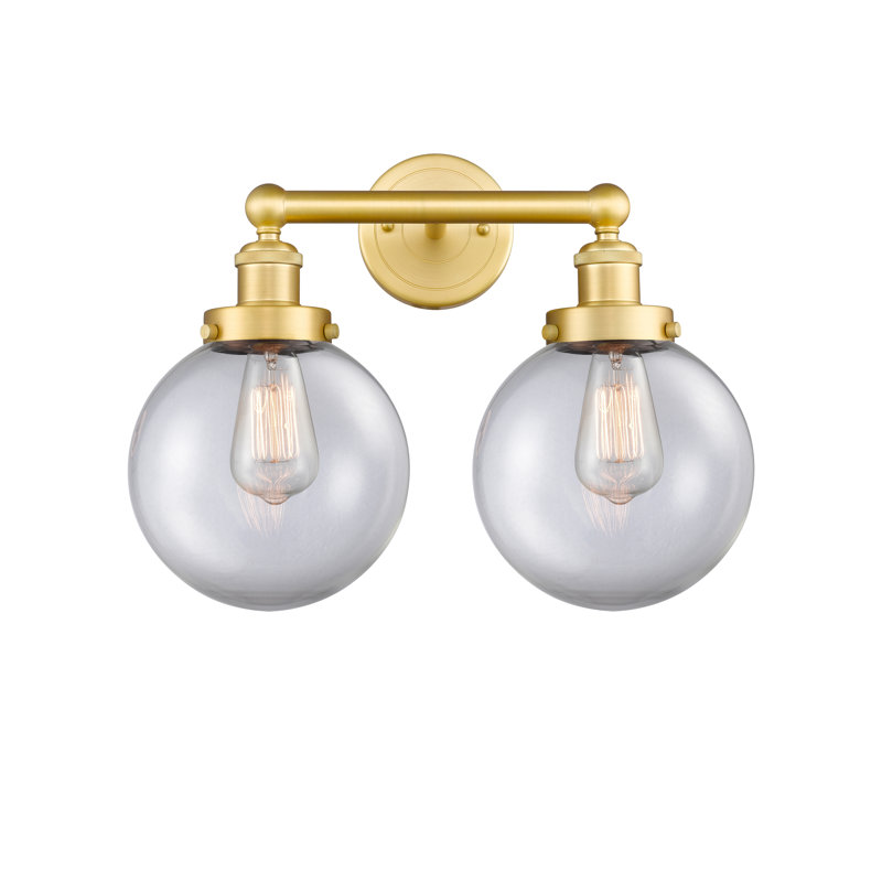 Alphonsa 2 - Light Dimmable Vanity Light, Clear, Satin Gold