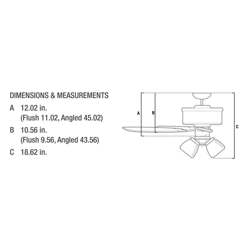 Donegan 44" Brushed Nickel Ceiling Fan with LED Light and Reversible Blades