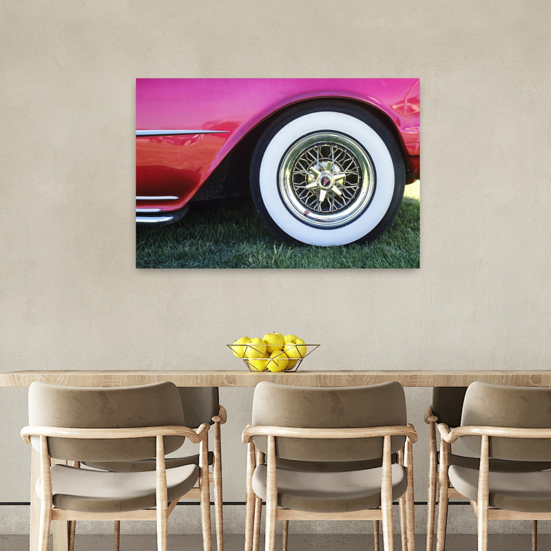 Art mural rétro rétro classique des années 1950 Pontiac, H 36 po x l 24 po