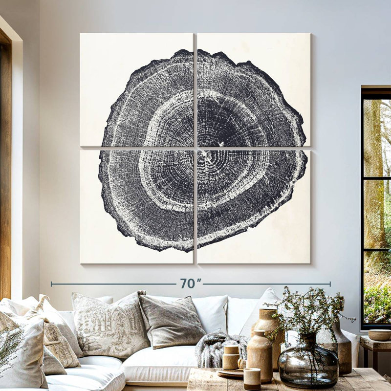 Harnek Tree Ring I, 57" H x 57" W