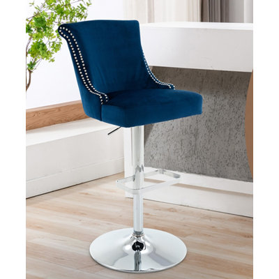 Tabouret de bar rotatif à hauteur réglable avec structure en métal Jiar 