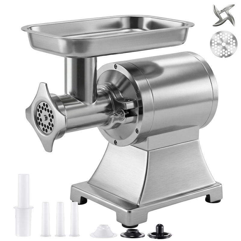 Commercial Meat Grinder, 9.2 Lbs/Min Capacity, #12 Electric Meat Mincer with 2 Plates, 3 Sausage Stuffing Tubes & Kibbe Kit, 750W/1HP Sausage Maker for Home Kitchens & Restaurants, ETL Listed
