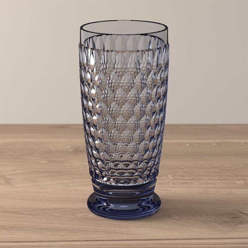 Villeroy & Boch Boston Crystal Drinking Glass, Blue, 13 oz.