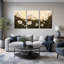 «White Morning Glories with Moon and Stars», ensemble de 3 toiles murales-131991172