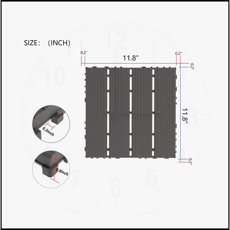 Versatile Interlocking Deck Tiles for Outdoor Spaces, Enhancing Beauty and Functionality, Grey
