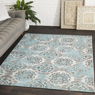 Rectangle Floral Area Rug