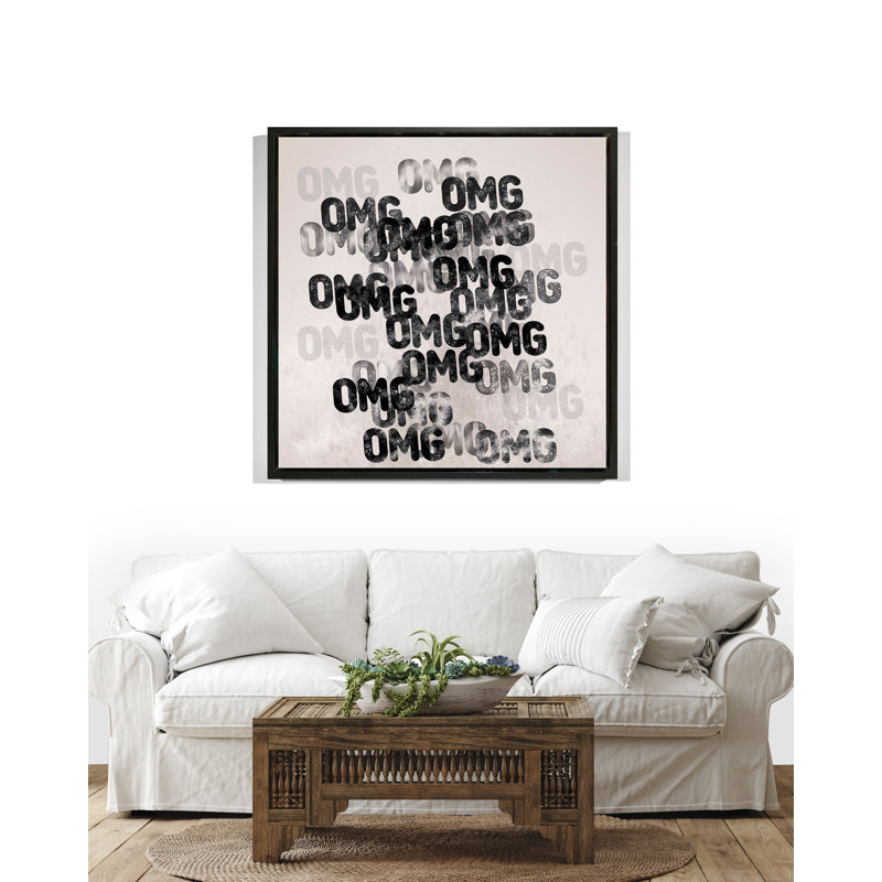 OMG, Black Floater Framed, 51" H x 51" W