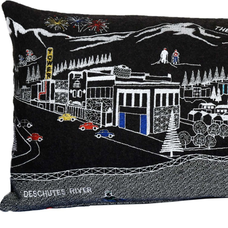 Coussin lombaire 14 "x 35" London, Gris, 14 po x 35 po, Bend Nighttime
