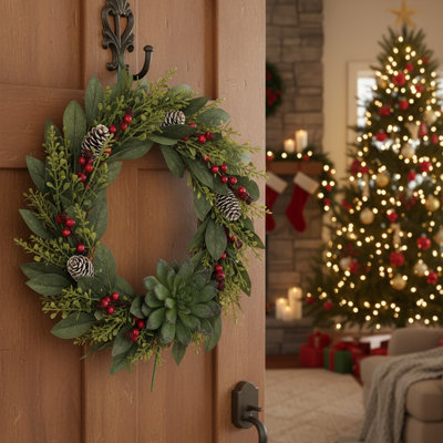 Glittered Echeveria Artificial Christmas Pick Spray - 8" - Green