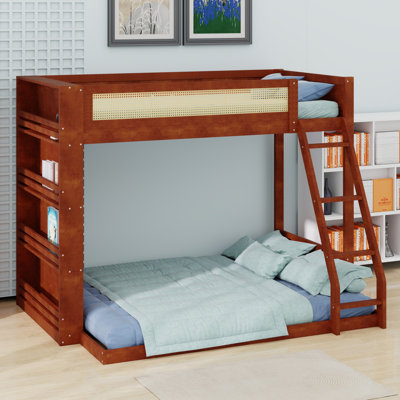 Lit superposé moderne avec tablette et DEL, confortable et efficace