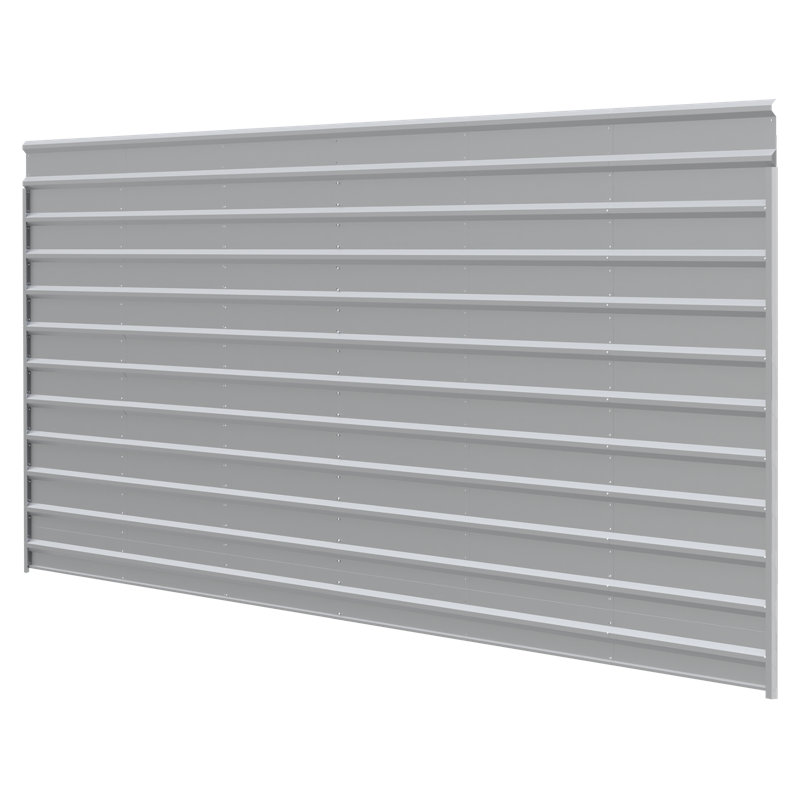 Ensemble de mur latéral simple 29X9 pour abri en acier 29 'de long, H 96,75 po x l 0,875 po x P 325,5 po