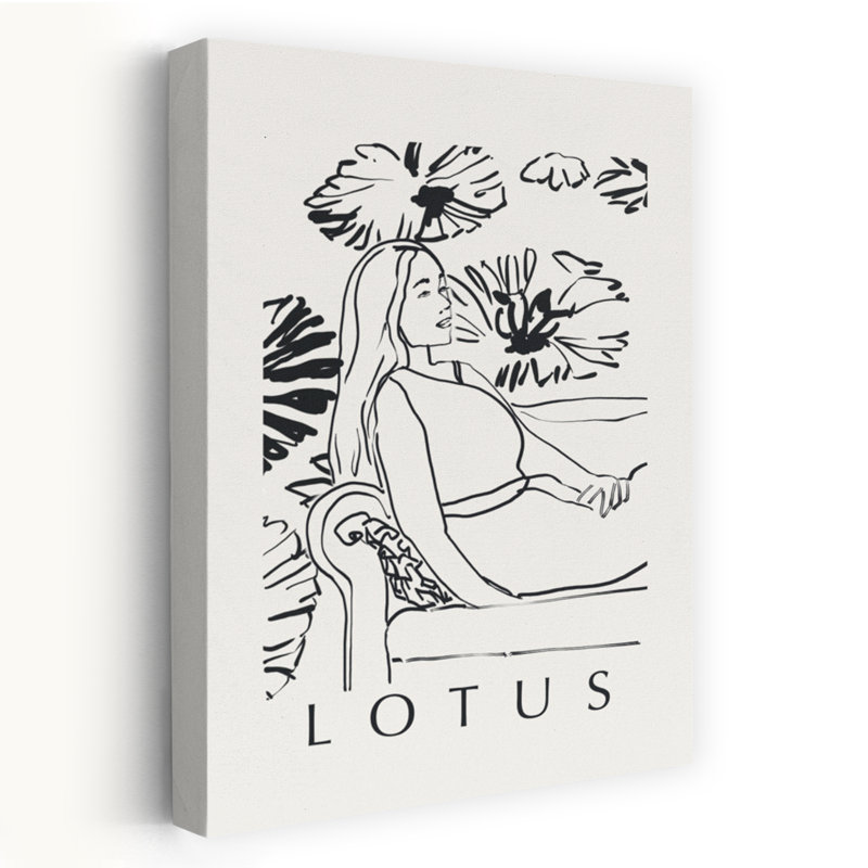Contemporary Art Contemporary Lily Lotus, art mural, H 24 po x l 16 po