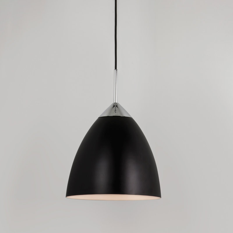 Joel 1 - Light Pendant, 11.81" H x 6.77" W x 6.77" D, Matt Black