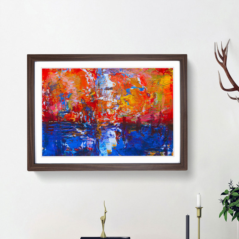 Abstract Vol.386 by S.Johnson - Framed Print, Walnut Framed, 27cm H x 36cm W x 2cm D