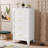 Metal White 3 Drawer Nightstand-1016352789
