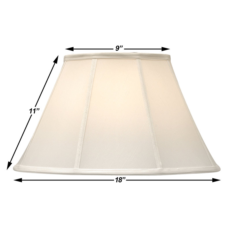 Abat-jour cloche en soie / shantung H 10 po x l 18 po (araignée), Coquille d'œuf