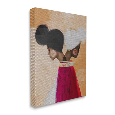 Art mural moderne sur toile, "Modern Twin Girl" par Erin K. Robinson