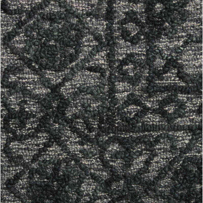 Millcreek Oriental Handmade Tufted Wool Area Rug in Smoke/Black, Rectangle 11'6" x 15'