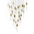 Integrated LED 28in Brass Modern Chandelier with Textured Handmade Glass for Living Room Dining Room-94314945
