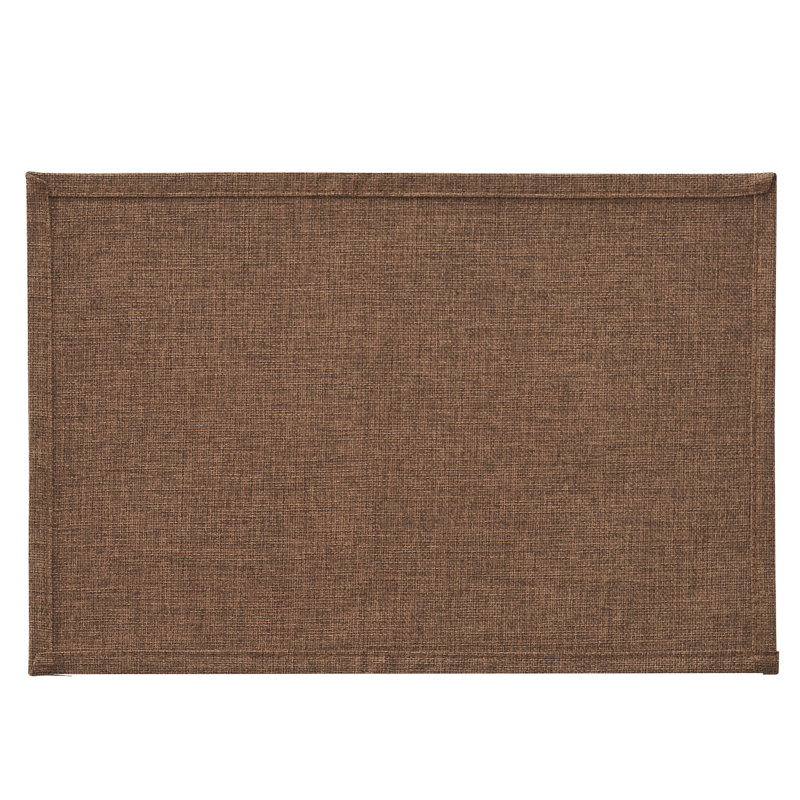 4-Pack Solid Linen Rectangular Placemats, Coffee