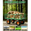 Chariot de jardin 3 en 1 robuste en acier, à tirer, avec panneaux latéraux amovibles, roues de 10/13 pouces et capacités de charge multiples pour le transport de terre, d'outils et de plantes.-134781046-134781049